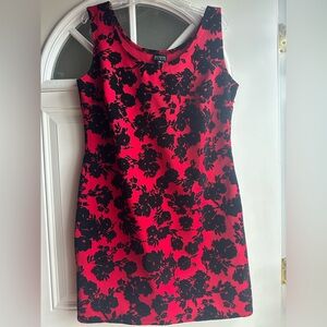 New Look Red and Black Floral Mini Dress